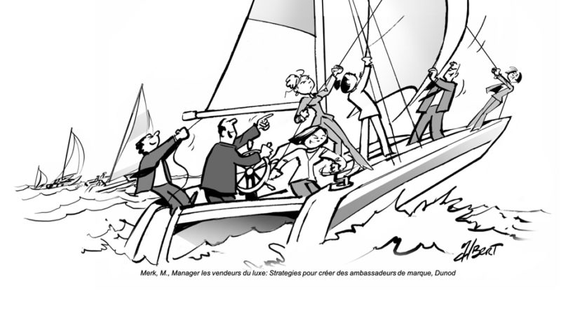 Illustration - Manager on Catamaran